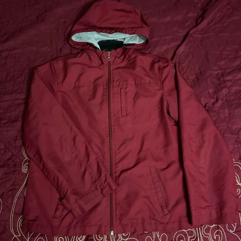 Red gap women’s rain jacket